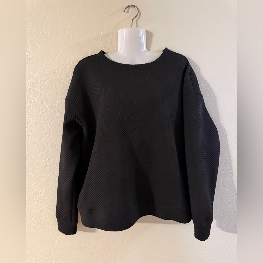Boutique Black Textured Sweatshirt